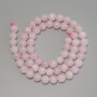 Madagascar Pink Quartz Beads Smooth Round 6.5mm Diameter +-, 39cm Length +