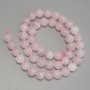 Madagascar Pink Rose Quartz Beads, Smooth Round Bead 8.5mm, Length 39cm ±