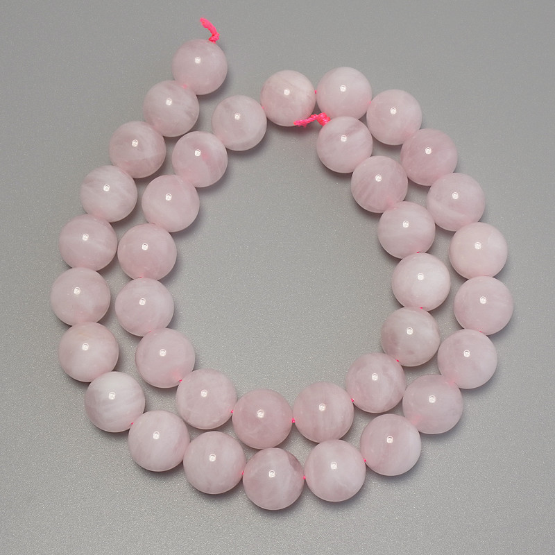Madagascar Pink Quartz Beads Smooth Round 10.5mm - 39cm Length