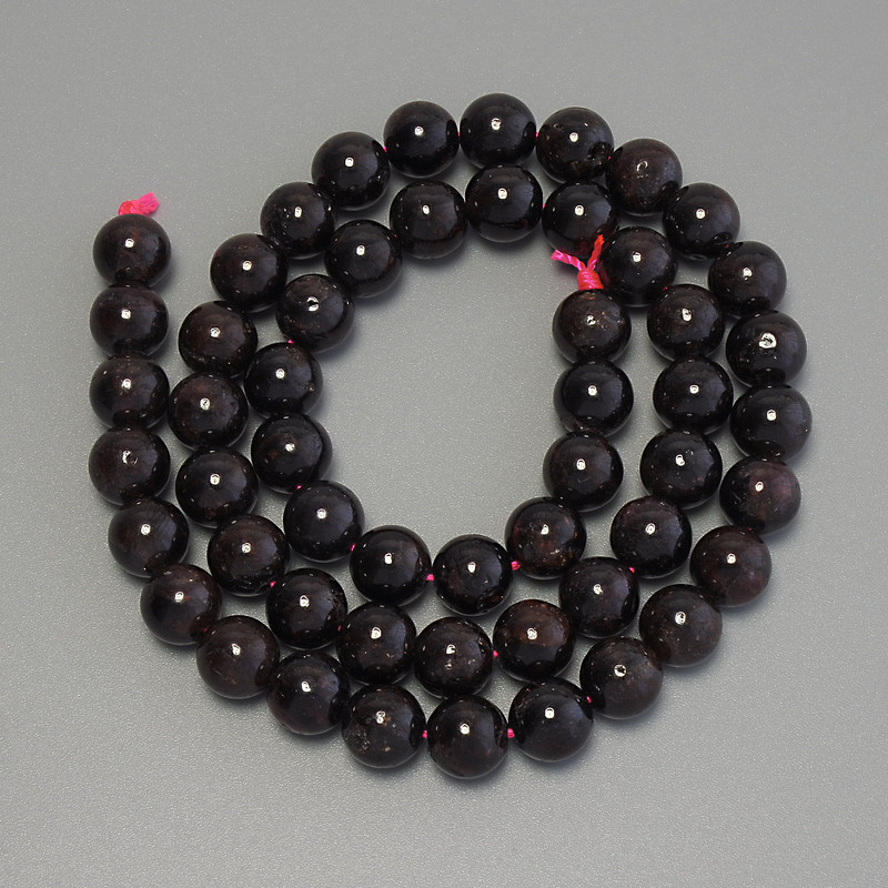 Garnet Beads Round Smooth Pearls, diameter 7.5mm±, length 40cm±