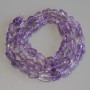 Amethyst Tumbled Beads, 7.5–9×6.5 mm, on a thread, 39 in (±) length