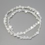 Mother-of-Pearl Heart Beads, diameter 5-6x5-6mm, length 39cm ±, on beading thread