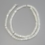Mother-of-P Pearl Rondelle Beads, diameter 5×4mm ±, length 40cm ± on thread