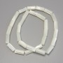 Mother-of-P Pearl Cylindrical Beads, diameter 13×6mm±, length 39cm± on thread