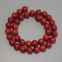 Coral Beads Smooth Round 11mm, on Thread, 41cm+/-