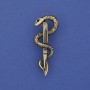 Brooch Snake Gold-Toned Metal 37x15mm+