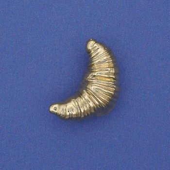 Brooch 'Croissant' in Golden Metal 24x13mm+