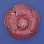 Flower Brooch Pink Enamel with Gold-Tone Metal 45mm+