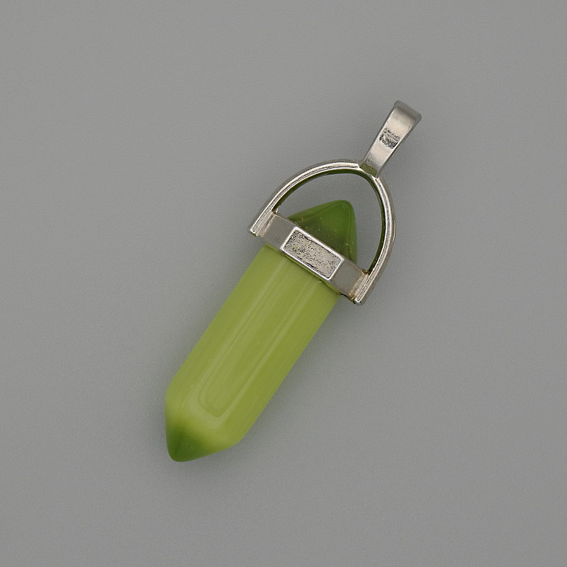 Cat's Eye Pendant Hexagonal Crystal Sphere 8×31×41 mm+