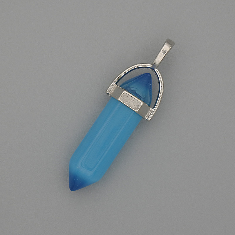 Cat's Eye Hexagonal Crystal Pendant 8x31x41 mm