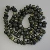 Tiger's Eye Beads, faceted rounds 10-15×5-10 mm +-, thread length 74 cm ± on beading wire