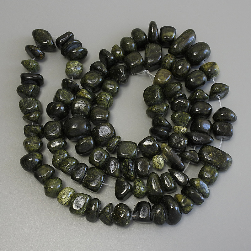 Tiger's Eye Beads, faceted rounds 10-15×5-10 mm +-, thread length 74 cm ± on beading wire
