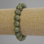 Serpentine Bracelet Smooth Beads 10mm, 18cm length (stretch)