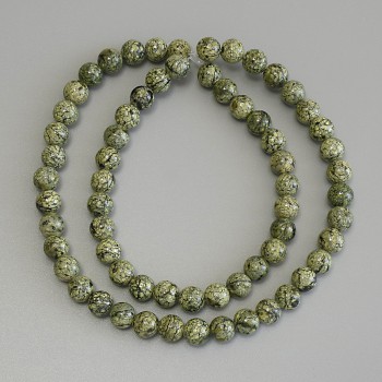 Tiger's Eye Beads Smooth Round 6mm, on Thread, 40cm+/- length