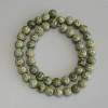 Tiger's Eye Beads Smooth Round 8mm on Thread, 39 cm length, on fishing line