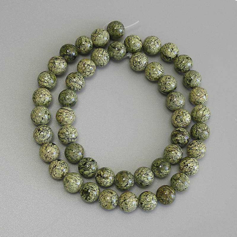 Tiger's Eye Beads Smooth Round 8mm on Thread, 39 cm length, on fishing line