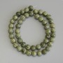 Tiger's Eye Beads Smooth Round 8mm on Thread, 39 cm length, on fishing line