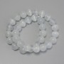 Cat's Eye Gray Beads Synthetic Stone Smooth Sphere 11mm Dia. on Thread, 36cm Length