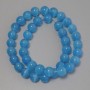 Cat's Eye beads blue synthetic stone smooth round beads, diameter 9.5 mm± on a thread, length 37 cm+
