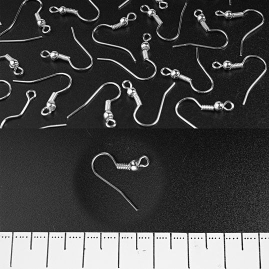 (12x15mm) Earring Findings (Ear Wires) Hook, Light Metal, 1000 Pairs