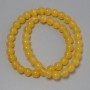 Cat's Eye Beads Orange Synthetic Stone Smooth Round Bead, 8mm Dia., on Wire, 37cm+
