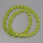 Cat's Eye Olive Synthetic Stone Beads, Smooth Round 8mm, on fishing line, length 38cm+