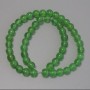 Cat's Eye green synthetic stone beads round 8mm ± on thread, length 36cm+