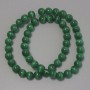 Cat's Eye beads dark green synthetic stone smooth round bead, diameter 8mm ± on a fishing line, length 38cm +