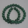 Cat's Eye Beads Dark Green Synthetic Stone Smooth Round 10mm ± on String, Length 38cm+