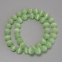 Cat’s Eye Beads Light Green Synthetic Stone Smooth Round 10mm+ on Thread, 38cm+
