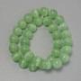 Cat's Eye Beads Salad Green Synthetic Stone Smooth Sphere, diameter 11.5 mm± on fishing line, length 36 cm+