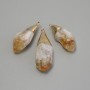 Citrine Pendant, processed assortment, sizes 15-18x41-47 mm ±, golden metal