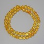 Citrine Beads Smooth Round 6.5 mm on Thread, Length 37 cm+