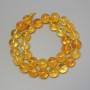 Citrine Beads Smooth Ball 12mm on Thread, length 36.5 cm+
