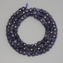 Sapphire Beads, Faceted Cube, 4 mm± Diameter, on Thread, 39 cm+ Length