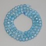 Faceted Topaz Beads Cubes, 4mm± diameter, on a thread, 38cm+ length