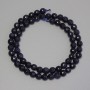 Aventurine Beads Night of Cairo, faceted round beads, 6mm ± diameter, on thread, length 37cm+