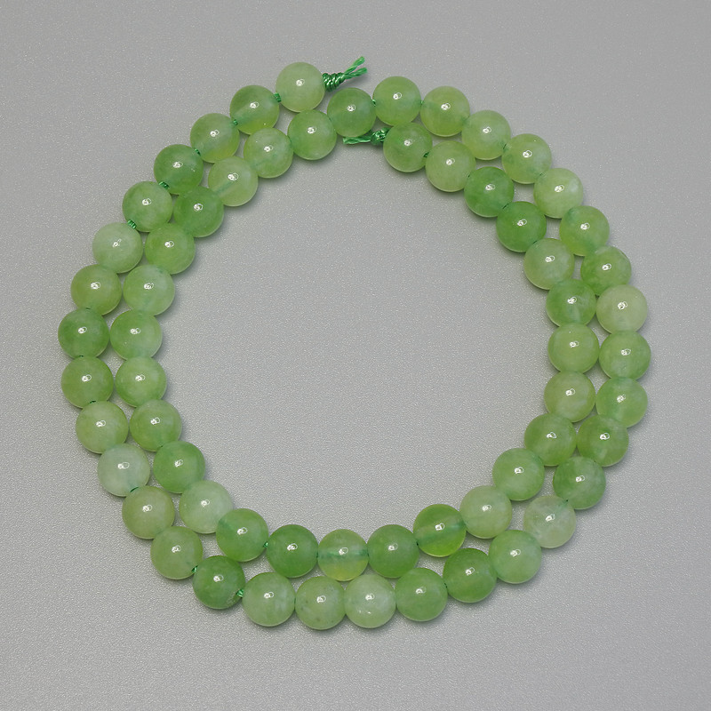 Chrysoprase (Chrysophrase) Beads Smooth Round Bead 6mm Ø on Thread, 37cm+ Length