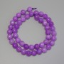 Lavender Amethyst Beads, smooth round 8mm ± on thread, length 38cm+