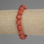 Bracelet Red Jasper Faceted Cube 9x9mm +-, length 18cm +-, stretch