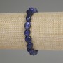 Sodalite Beaded Bracelet, rounded beads 8-10×8-11mm, stretchy length 18cm±