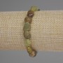 Bracelet Grossular green garnet faceted beads, diameter 9-12×9mm+-, length 18cm+- stretch