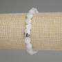 Adularia Faceted Bracelet, diameter 10-18×5-6mm±, with 3mm+ seed beads, length 18cm±, stretch