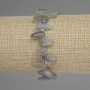 Bracelet Labradorite Faceted Bead Butterfly, diameter 10-18x5-6mm+-, seed beads 3mm+-, length 18cm+- stretch