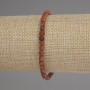 Bracelet Aventurine Golden Sand Faceted Cube, diameter 4mm±, length 18cm±, stretch
