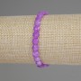 Bracelet Lavender Amethyst Beaded Coin 6mm Ø, 18cm length, Elastic