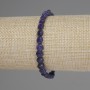 Sugilite Bracelet Faceted Coin Beads, 6mm diameter, 18cm length, stretch