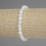 Bracelet Mountain Crystal faceted bead 6mm+-, length 18cm+- stretch