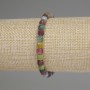 Tourmaline Bead-Curved Cube 5mm+-, 18cm+-, Stretch Bracelet