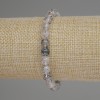 Bracelet Diamond Quartz Herkimer Diamond Quartz Smooth Bead 6mm+-, Stretch Length 7.1" (18 cm)